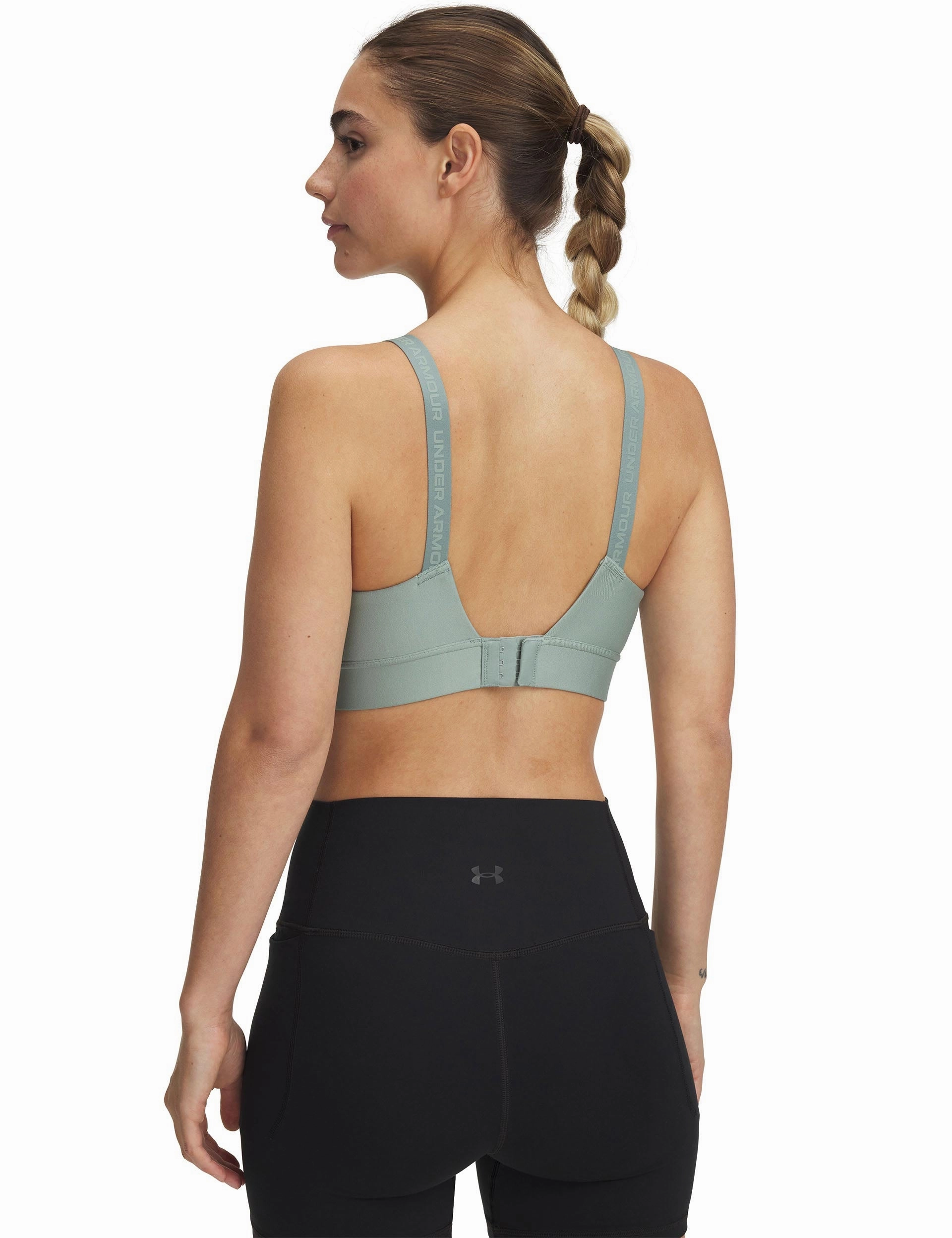 Infinity 2.0 Mid Sports Bra - Silica Green Anti-static seams
