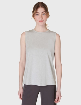 Essential Sleeveless Vest - Light Grey Marl Fire - Resistant