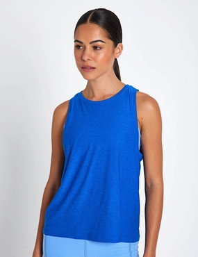 Featherweight Rebalance Tank - Court Blue Heather Non Binding Waistband Artistic - appealing
