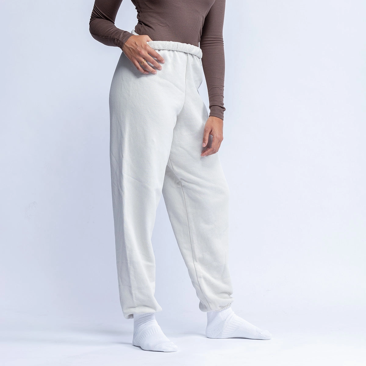 Joah Brown Oversized Jogger 'Sahara French Terry' Foot Support Fitness routine