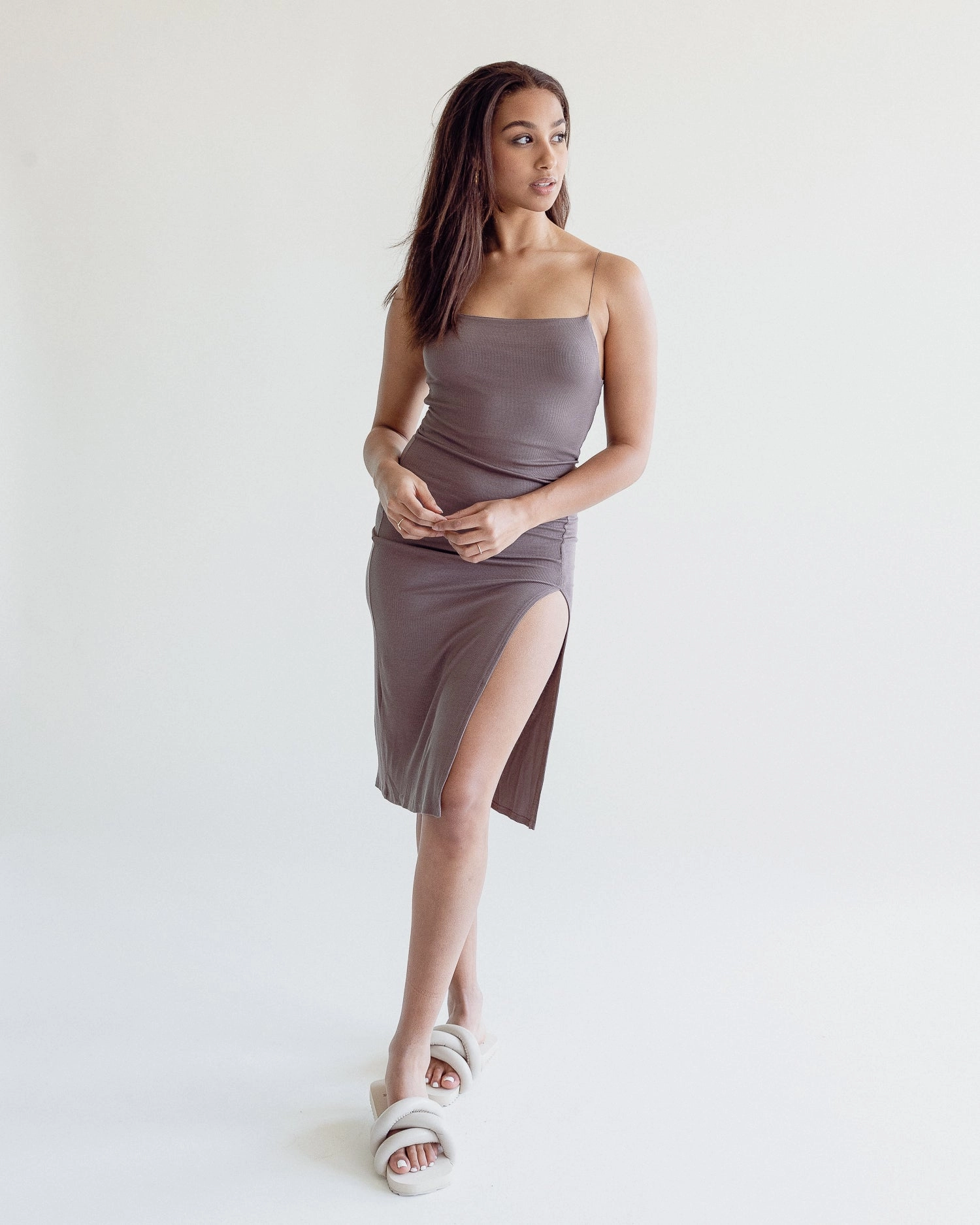 Joah Brown Slip Dress 'Mauve' Wardrobe Essential