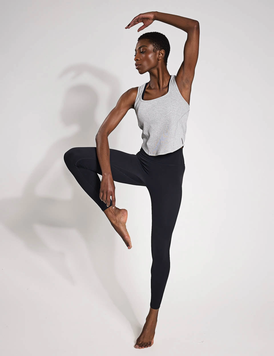 Breathable Underarm Gussets Eco Conscious Packaging Jodie Tank - Grey Marle