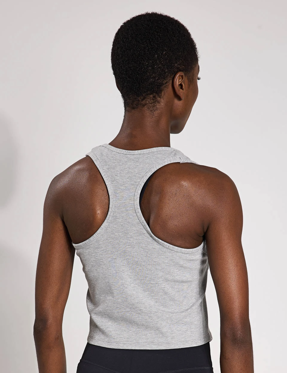 Jodie Tank - Grey Marle YarnDyedFabric