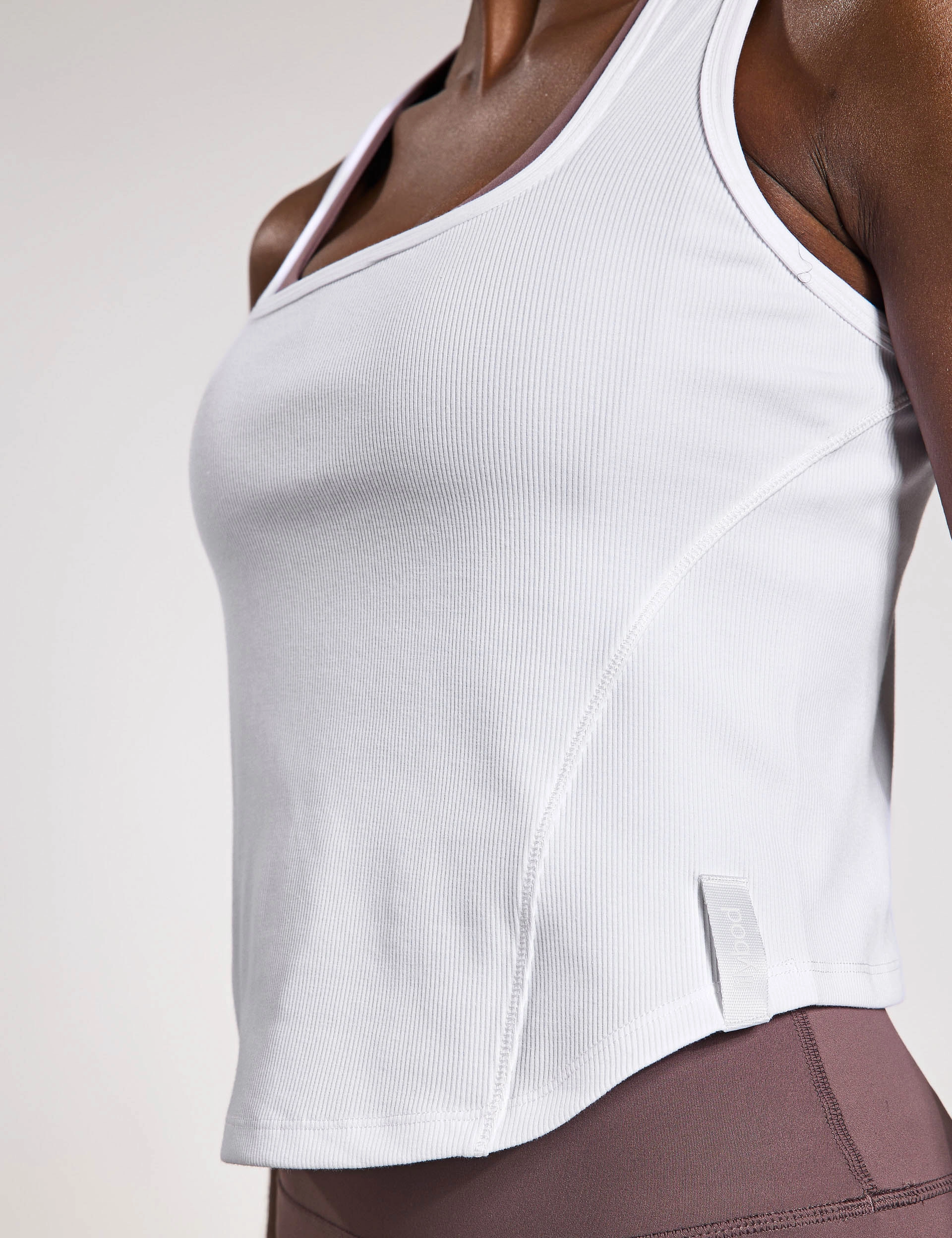 Wrinkle Resistant Textile Organic Cotton Fiber Jodie Tank - White