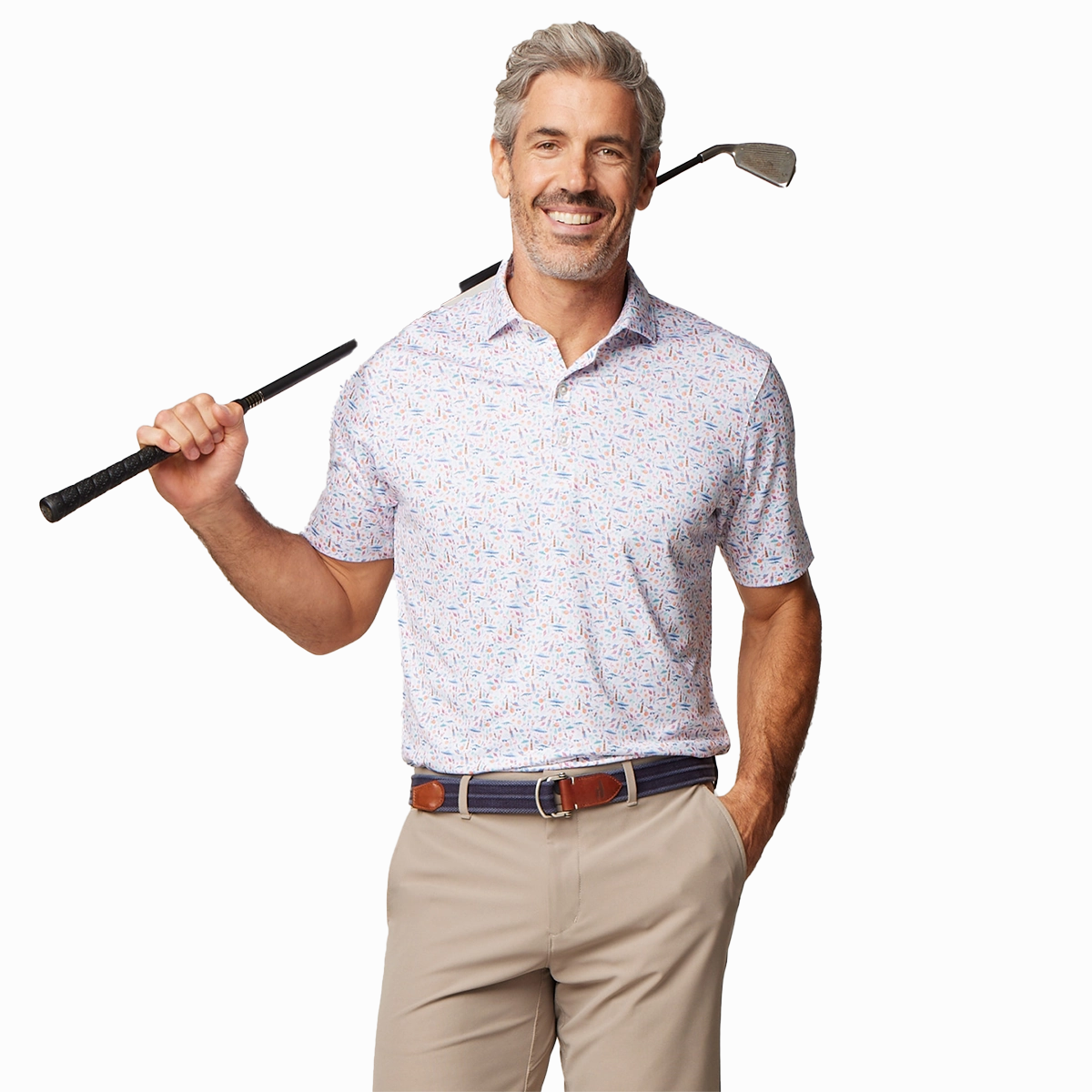 Johnnie-O Sunshine State Polo Ribbed Knit Fabric