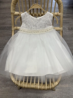 Jolene KD456BB Infant Dress - White Fashionable Wear