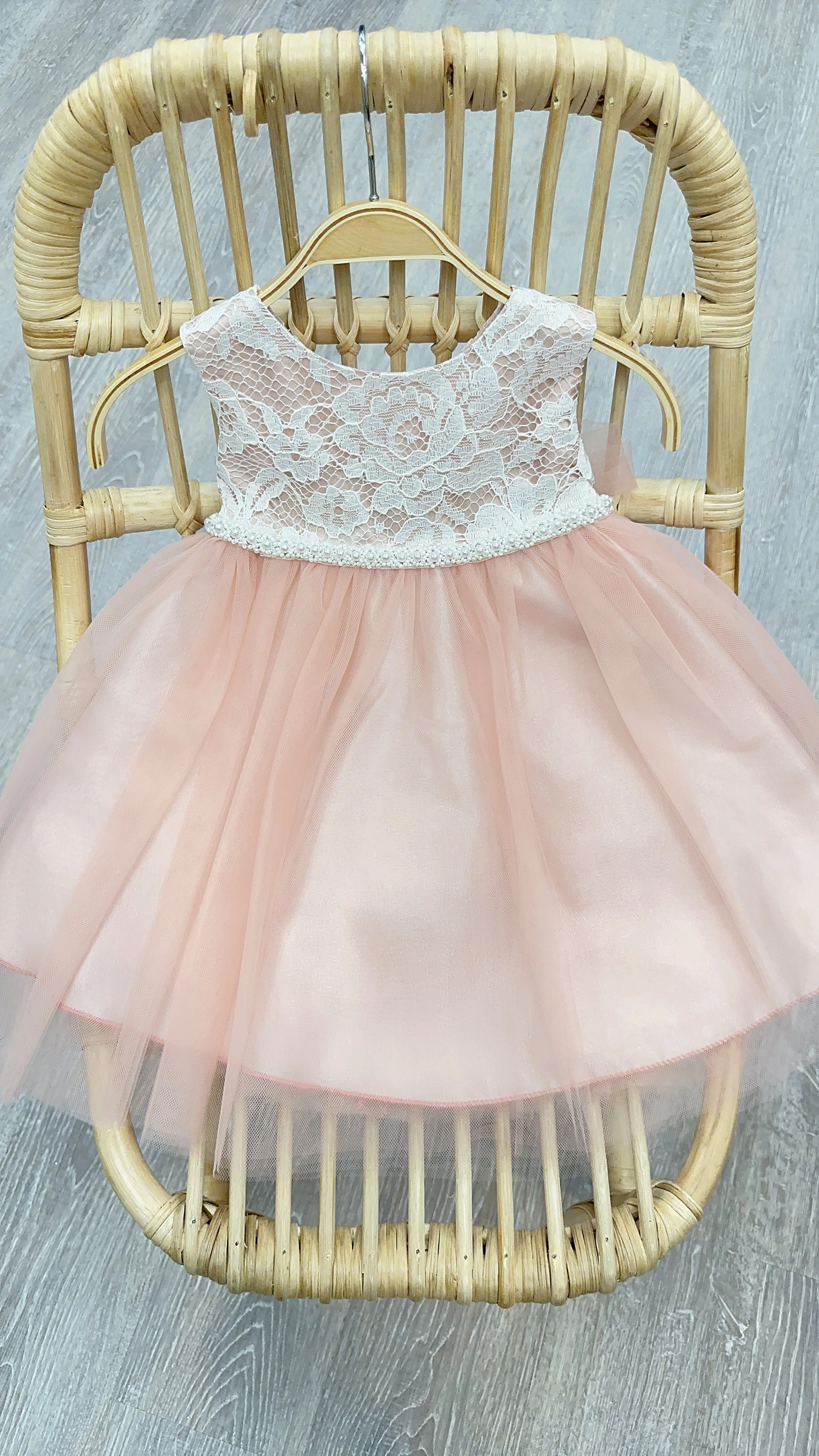 Jolene KD456BC Lace and Tulle Infant Dress - Dusty Rose Sleek Appearance Chic Business