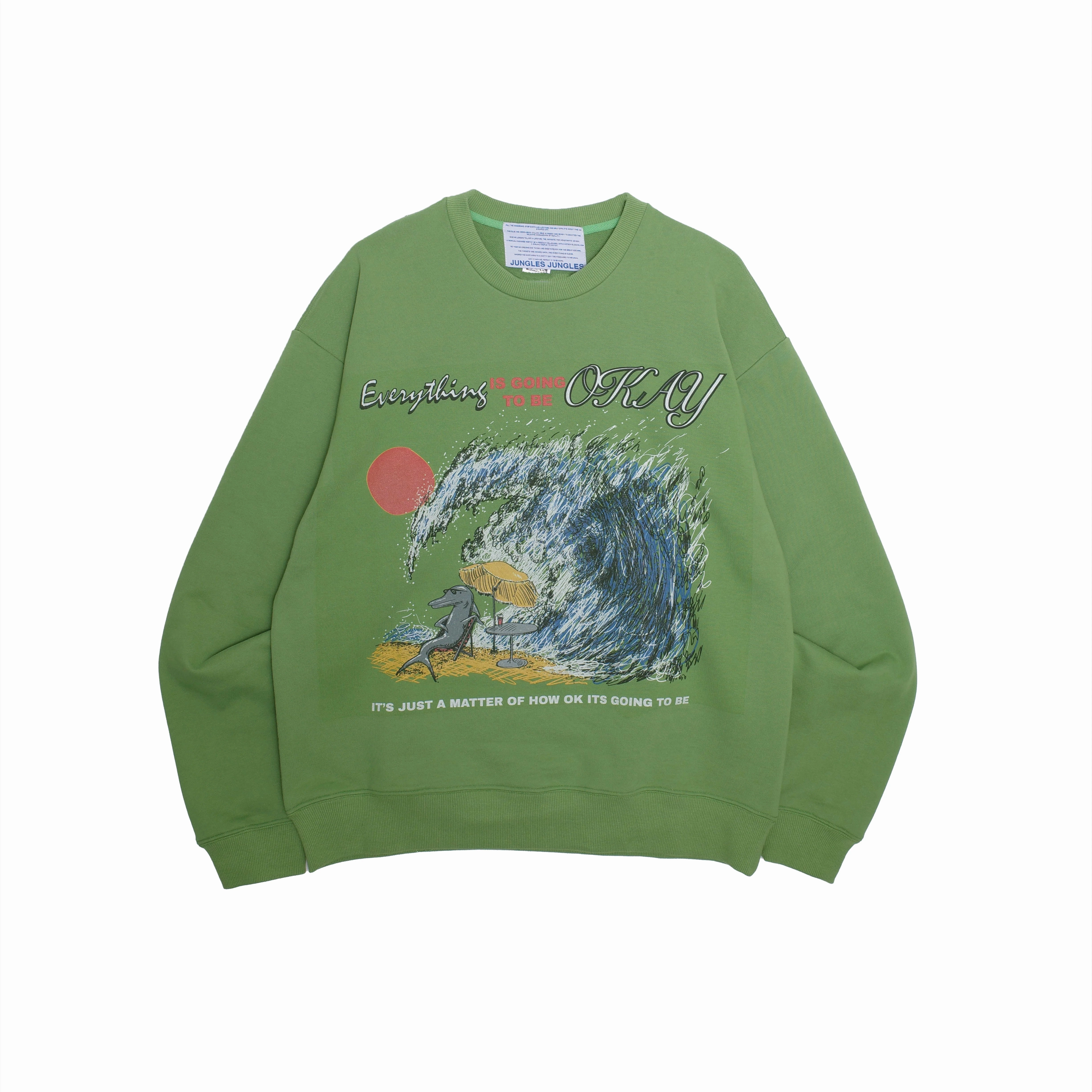 Desk Style Jungles Jungles Everything Is Okay Crewneck 'Green'