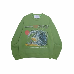 Desk Style Jungles Jungles Everything Is Okay Crewneck 'Green'