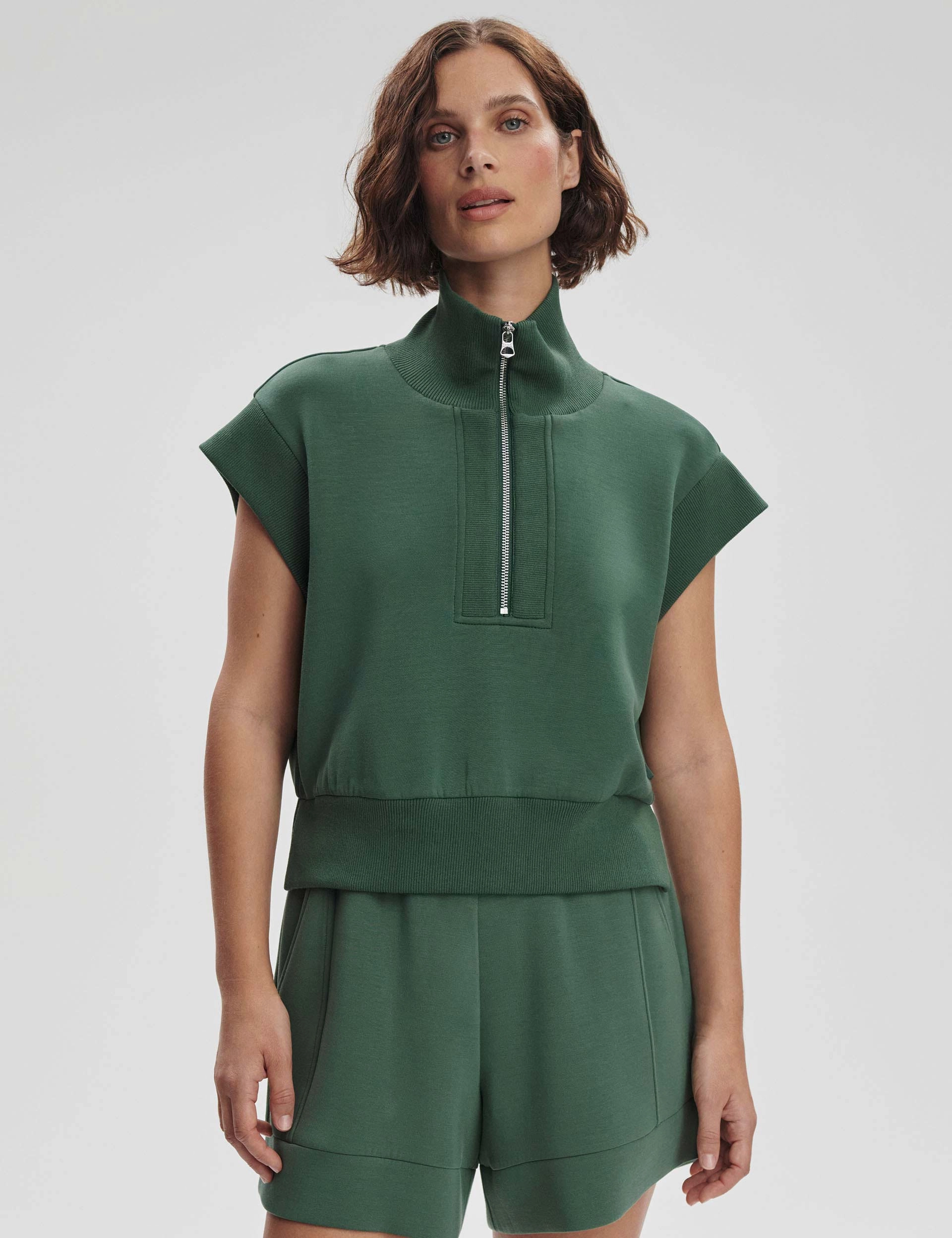 Thermal Insulation Layer Kelly Half Zip Sweat - Cilantro