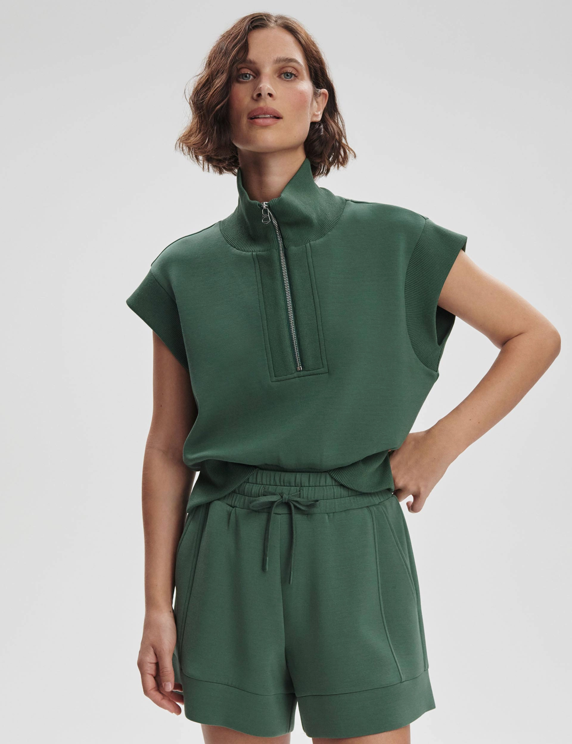 Quick Drying Fit Kelly Half Zip Sweat - Cilantro