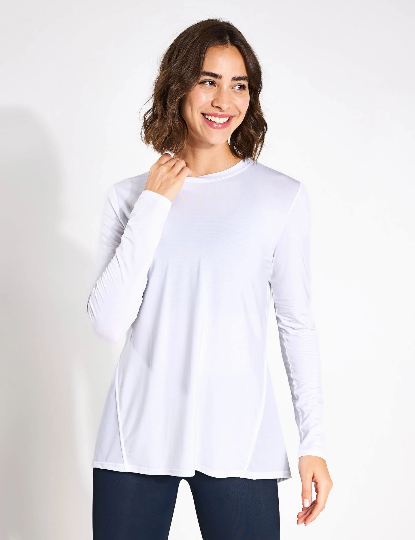 Eco - friendly Kendall Long Sleeve Top - White