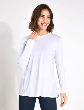 Eco - friendly Kendall Long Sleeve Top - White