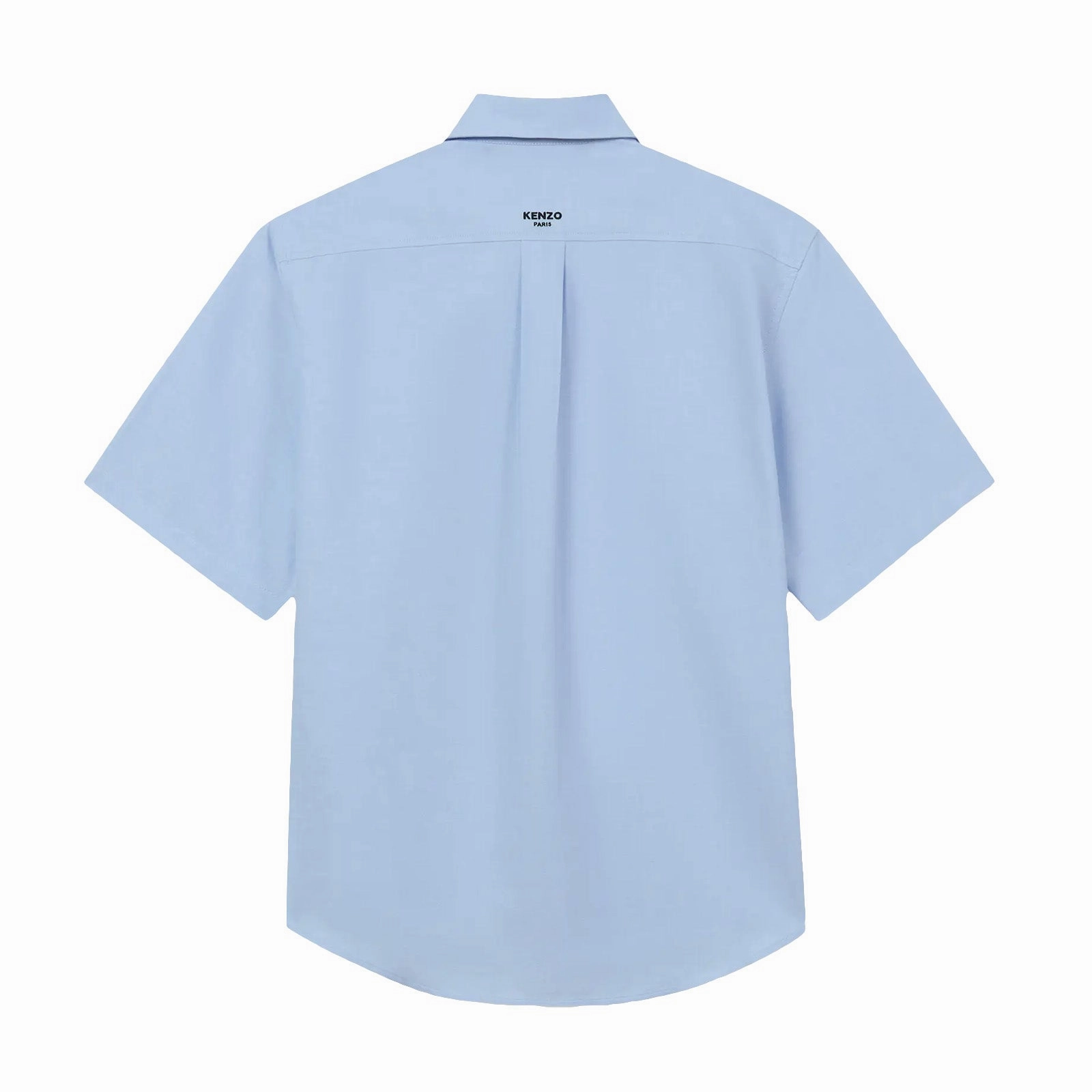 Kenzo Pop Crest Short Sleeve Shirt 'Oxford 'Blue' FourWayStretchClothing SoftTouchLining