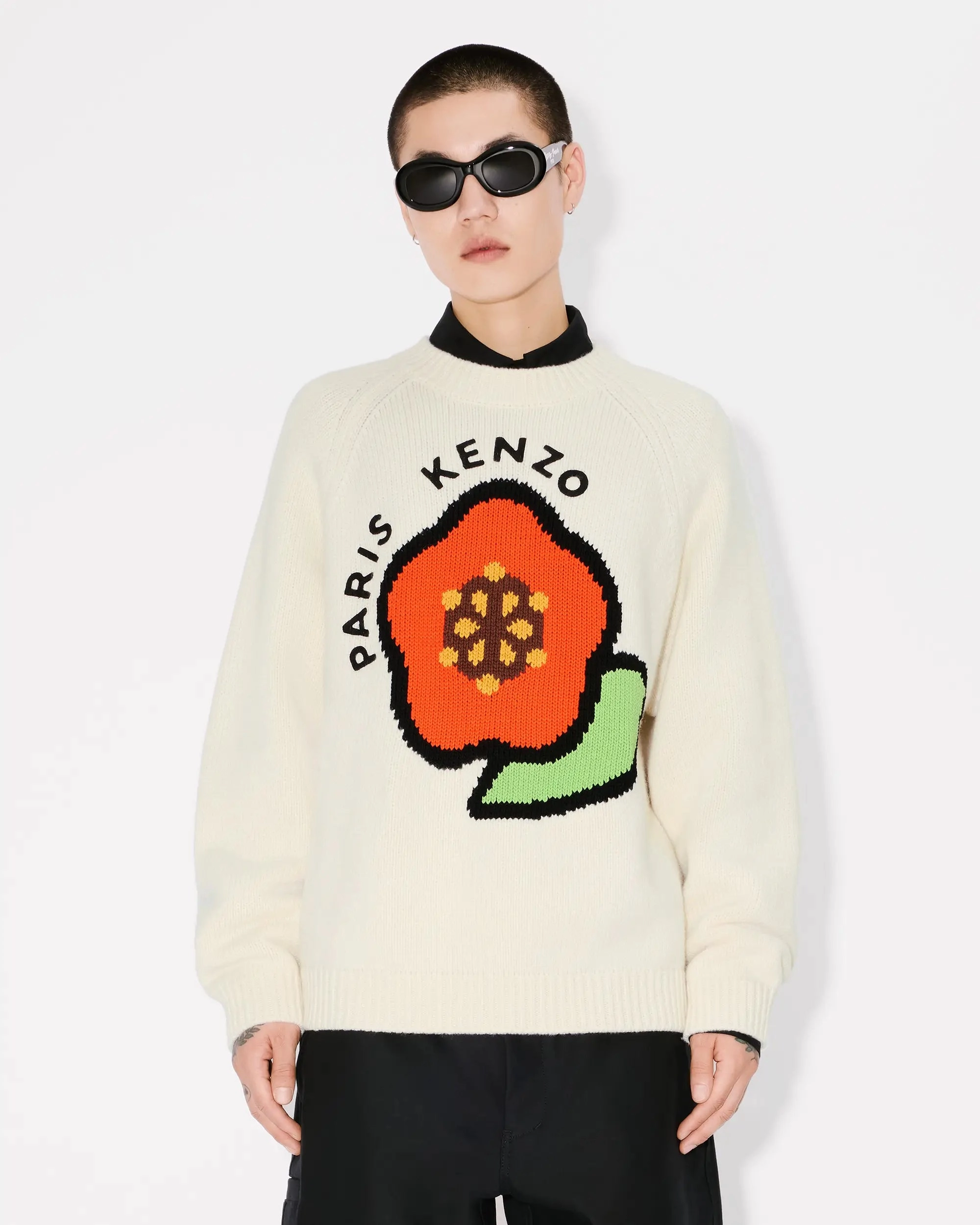 Relaxed Fashion MinimalistStyle Kenzo Pop Jumper 'Off White'