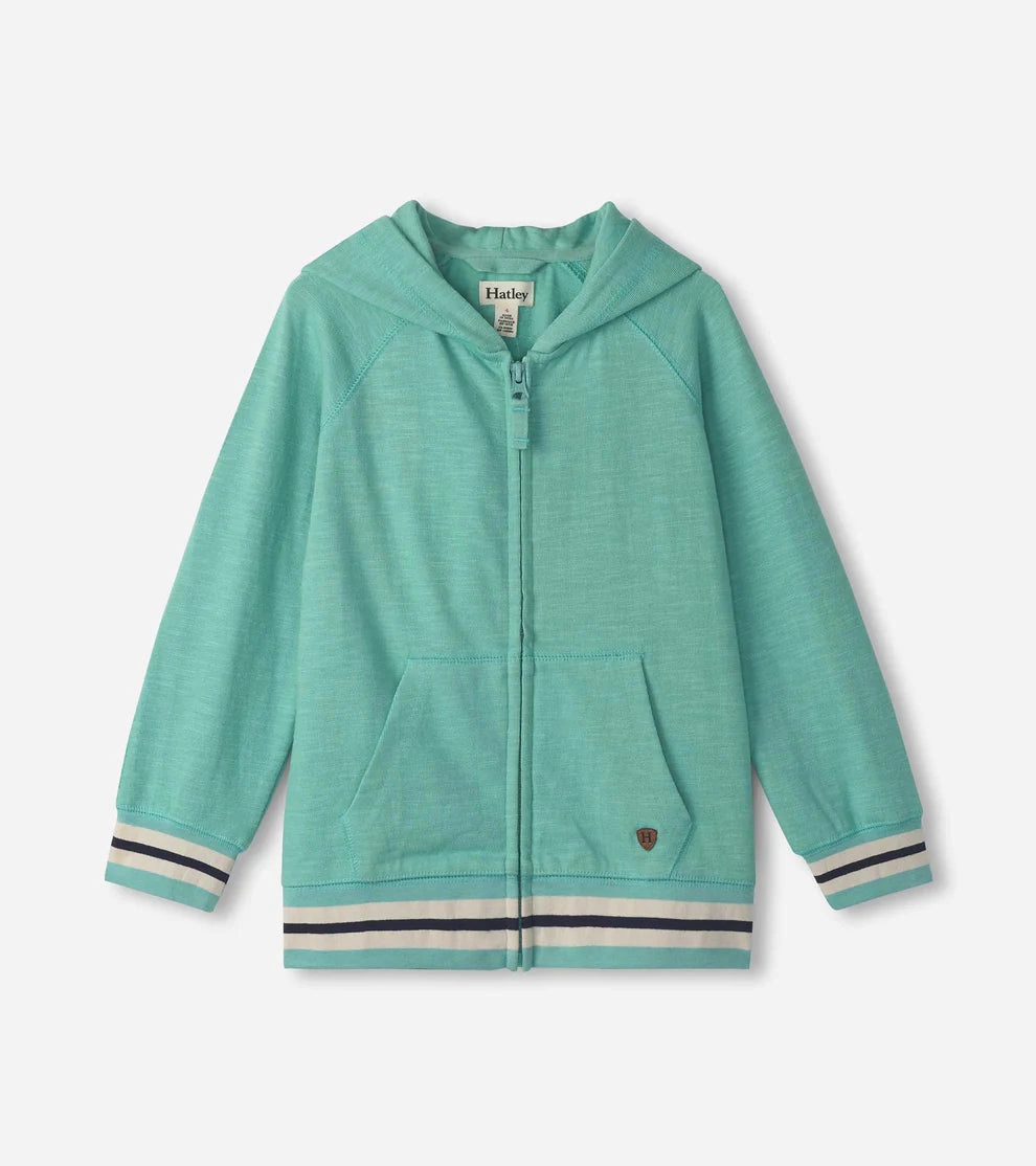 Polka - dotted Hatley Full-Zip Hoodie - Nile Blue