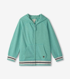 Polka - dotted Hatley Full-Zip Hoodie - Nile Blue