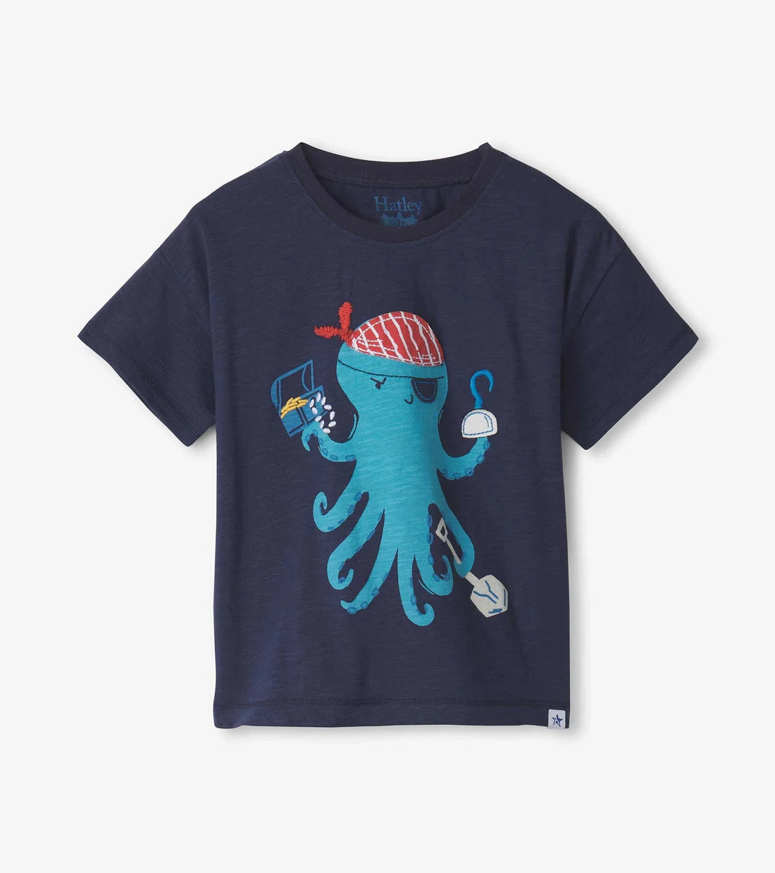 Piped Juvenile clothing Hatley Slouchy Tee - Priate Octopus