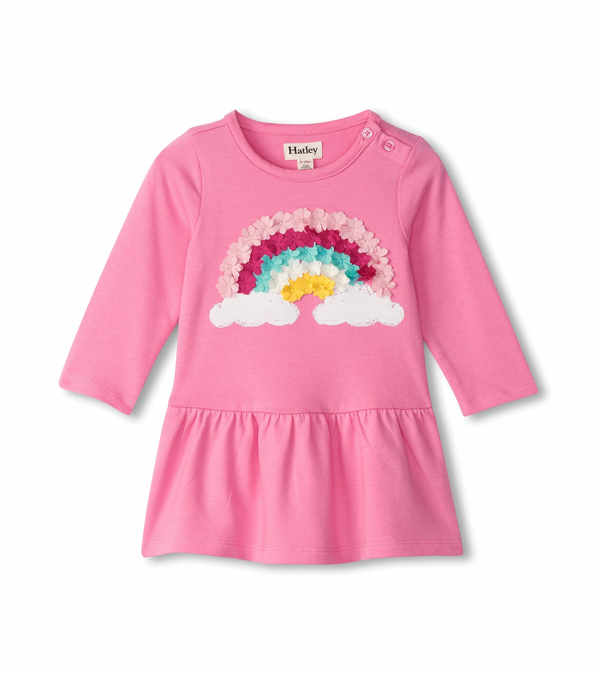 Cotton rich children's clothing Hatley Flounce Skirt Dress - Rainbow Cloud