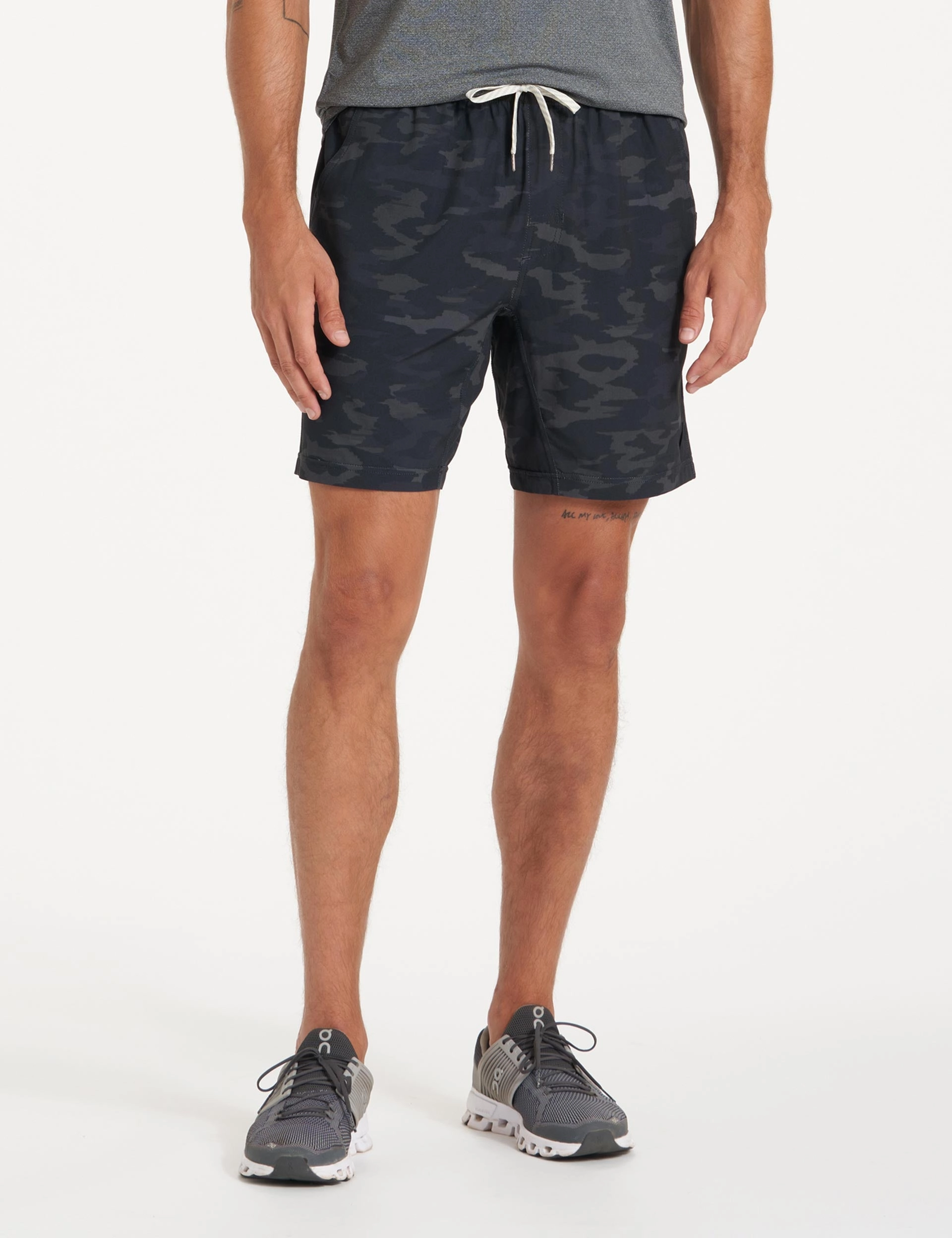 Laser Cut Perforations Anti Odor Technology Kore Short - Black Watercolor Camo