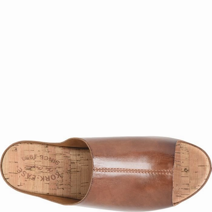 Kork-Ease Women's Yazmin - Dark Brown Cognac Ventilated Back Panels