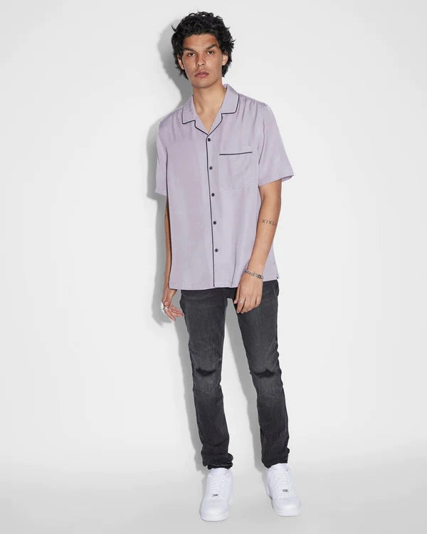 Ksubi Downtown Resort SS Shirt Silt 'Purple' Ventilated Back Panels