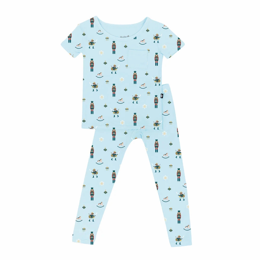 Kyte Baby Short Sleeve with Pants Pajama Set - Nutcracker Breathable Stretch Fabric