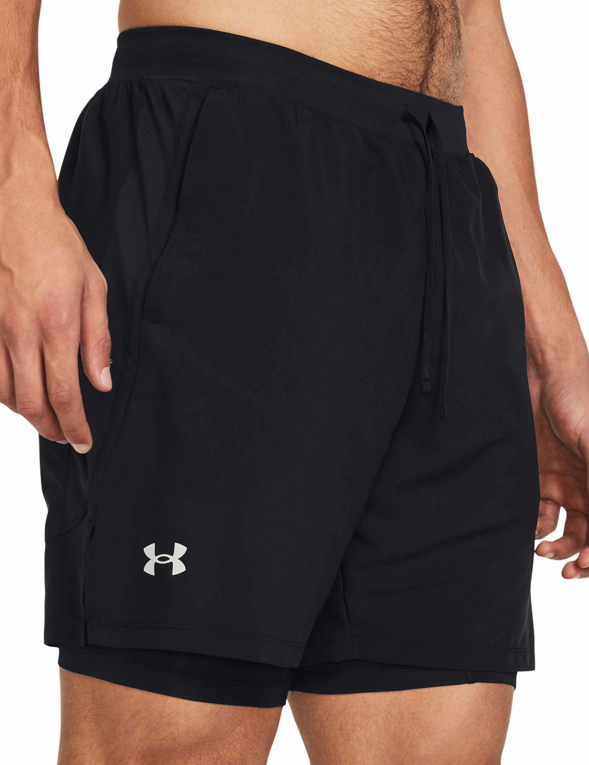 AntiStaticMaterial Launch 7'' 2-In-1 Shorts - Black/Black/Reflective