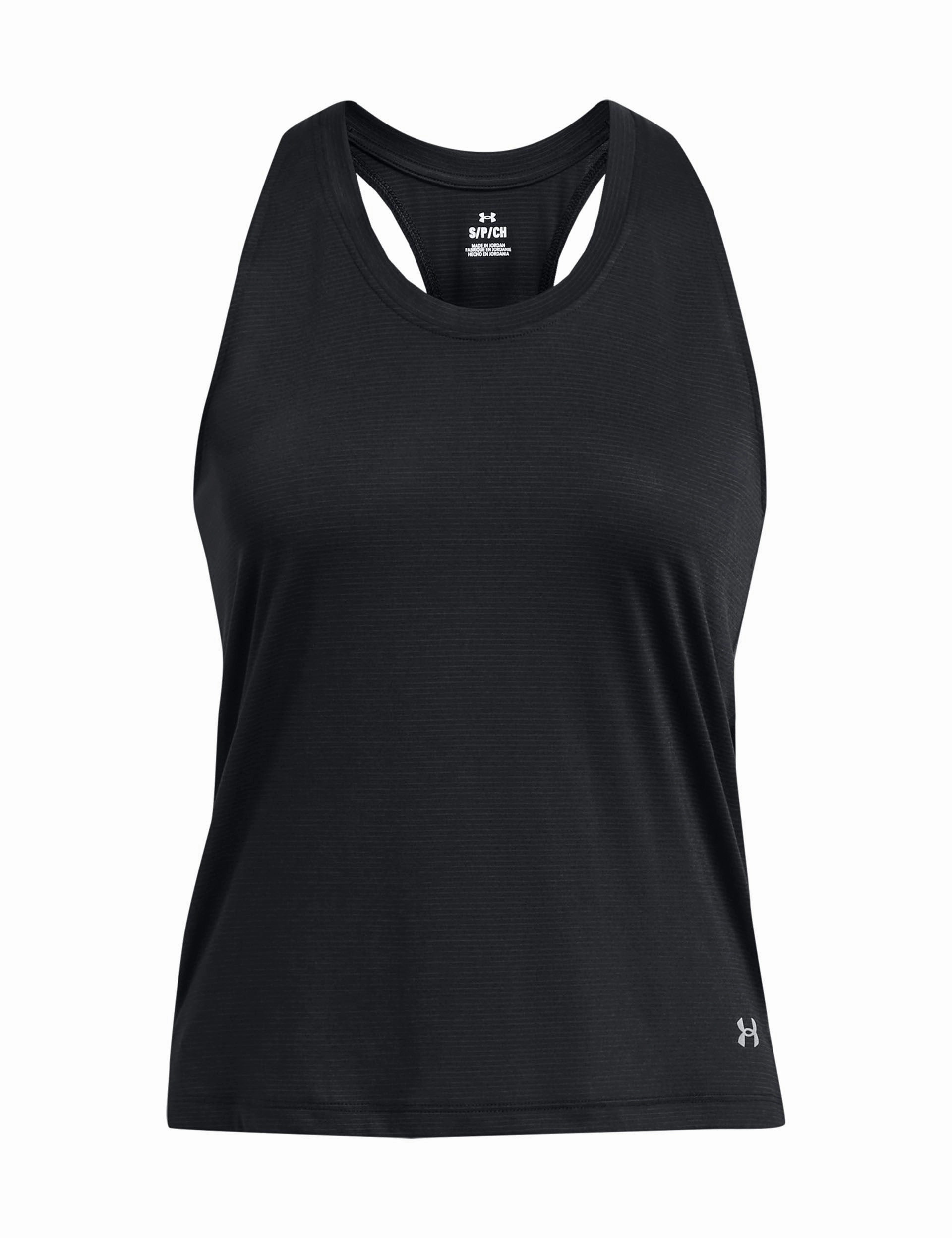Comfortable fit OdorResistantTreatment Launch Singlet - Black/Reflective