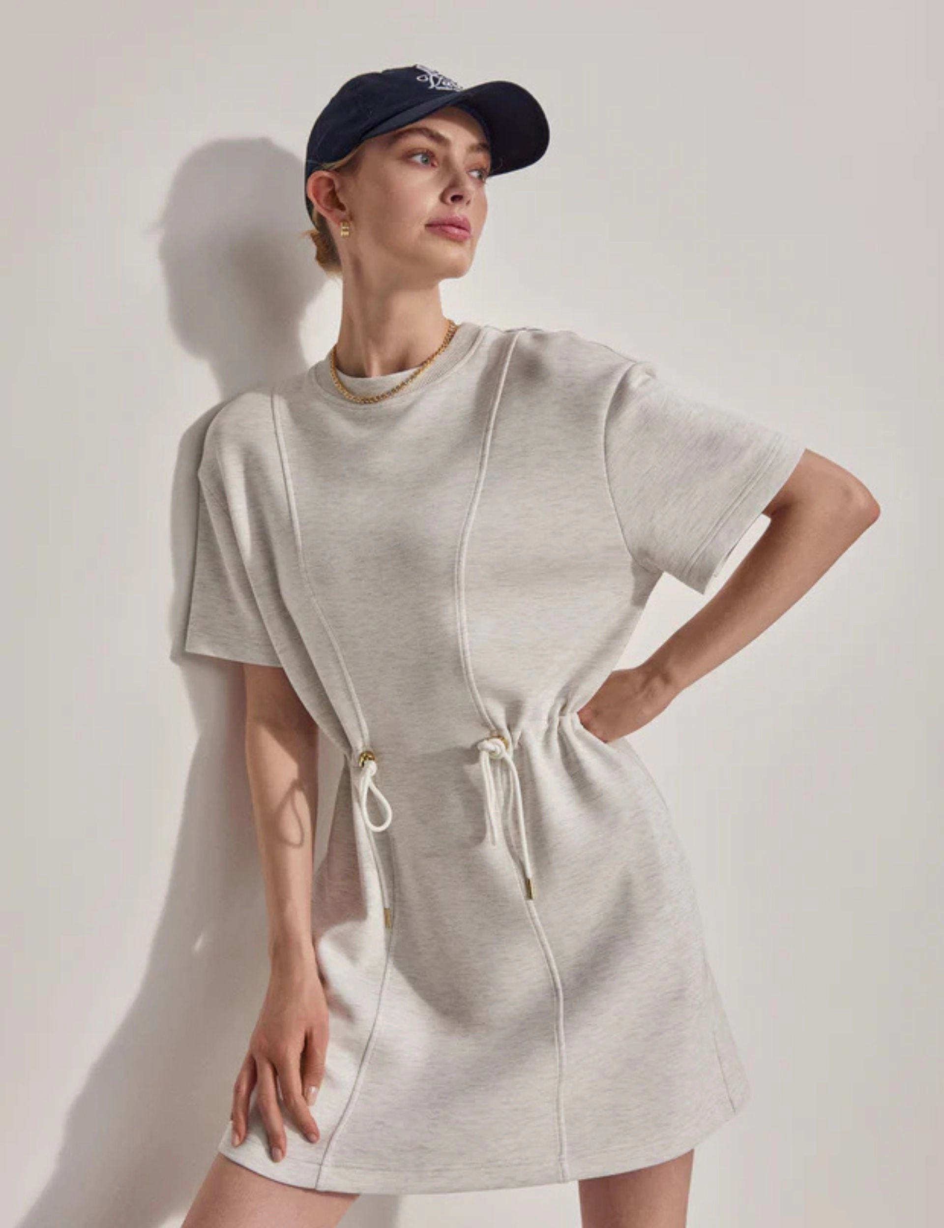 SheerLayering HypoallergenicFibers Maple Dress - Ivory Marl