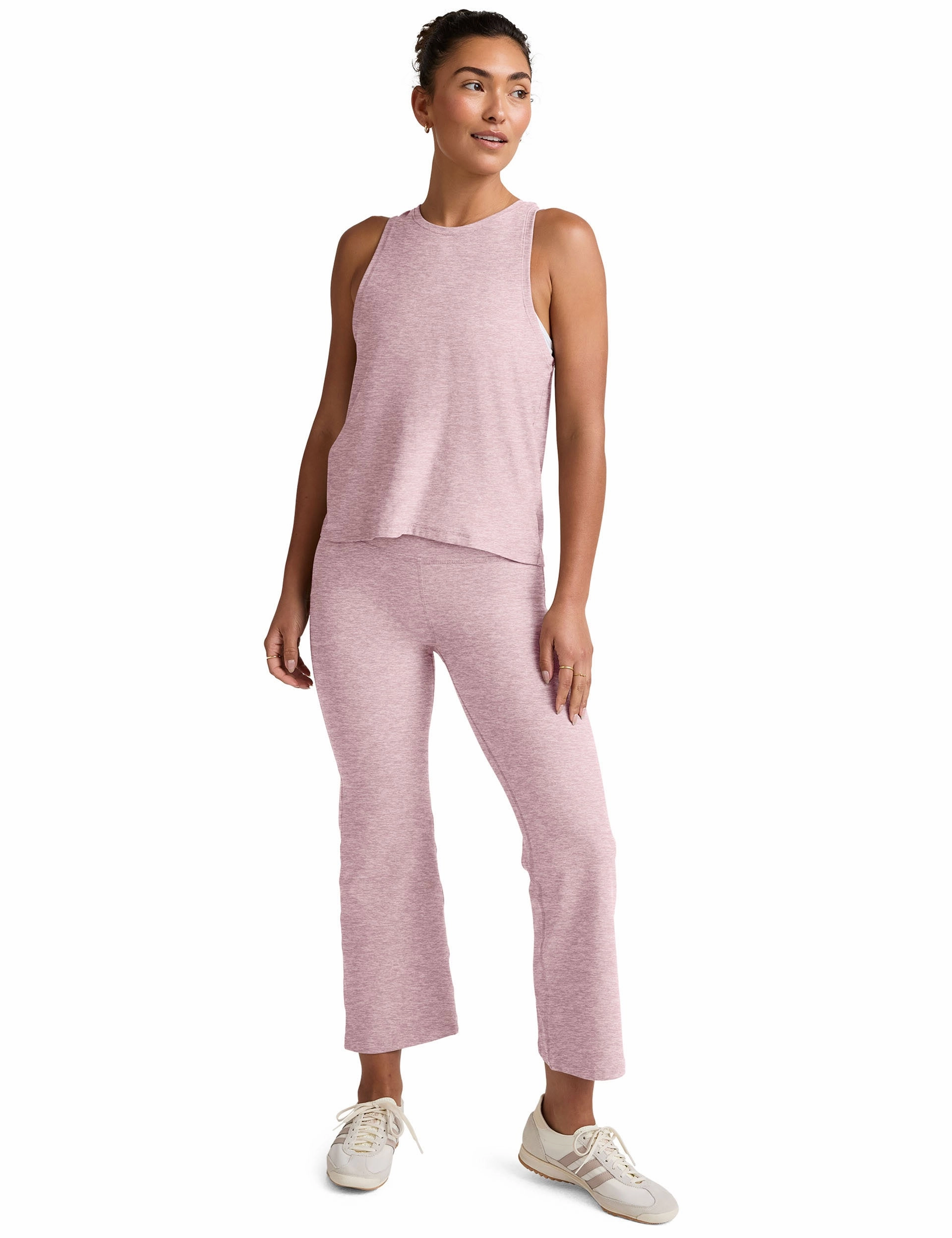 AntiPillingFabric mesh ventilation Featherweight Rebalance Tank - Blush Blooms Heather