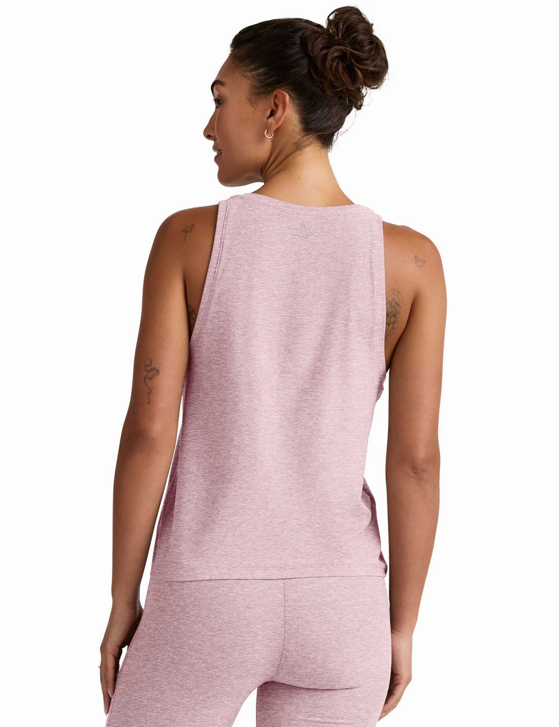 Featherweight Rebalance Tank - Blush Blooms Heather Glow Core Reflective Safety Accents