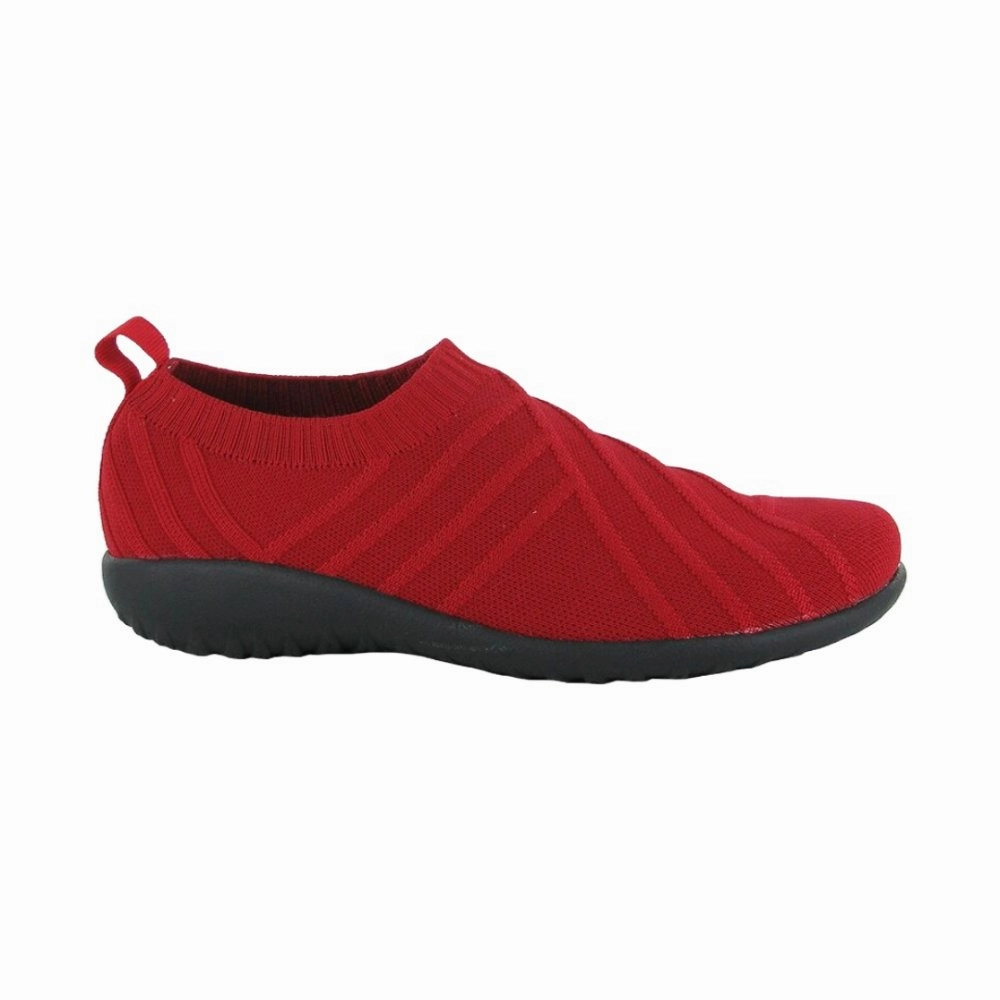 Naot Women's Okahu - Red Knit HighDensity Weave Island Vibe