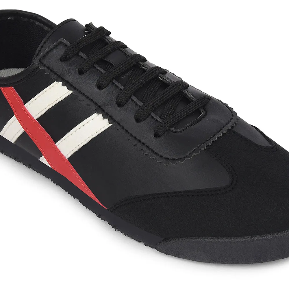 Arch support Outsole Pattern Leap7x Black Casual Lacing Sneakers For Men DECIAN-3E By Liberty