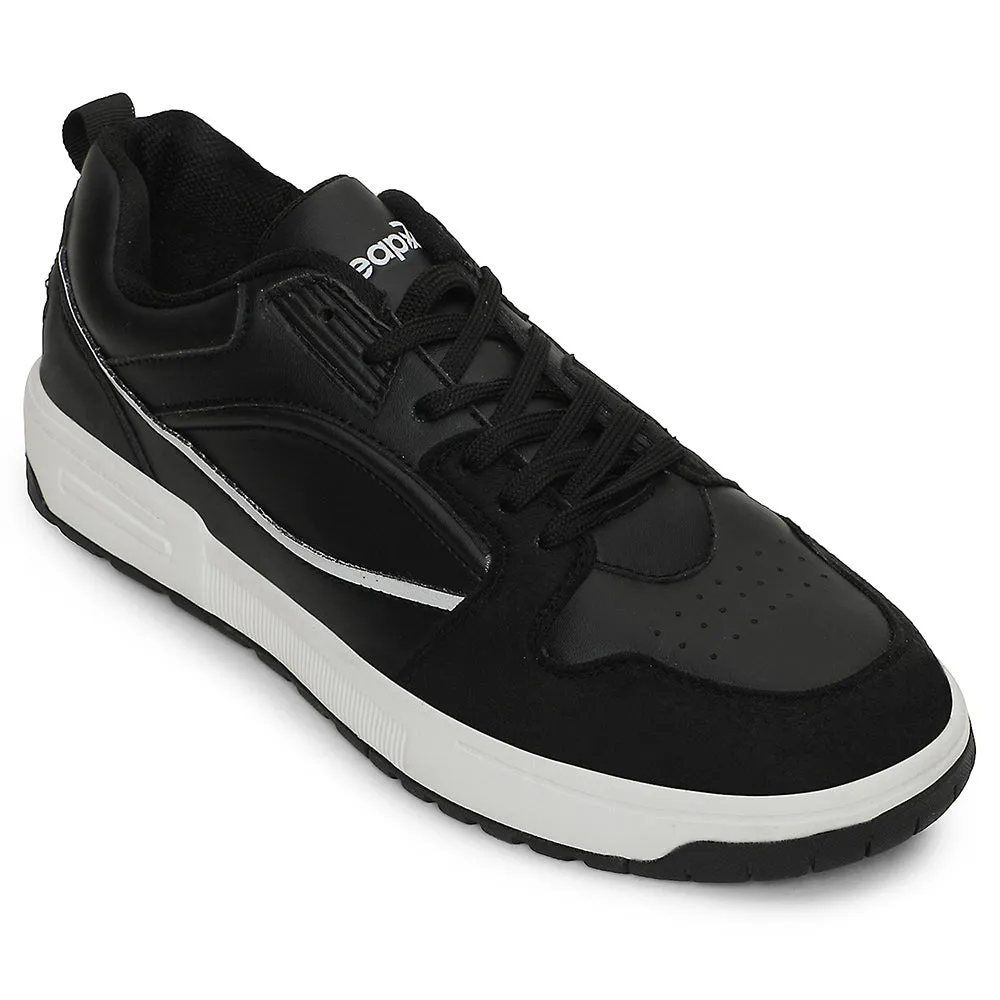 Leap7x Black Casual Lacing Sneakers For Men LAPON-1E By Liberty All-Terrain Flexibility