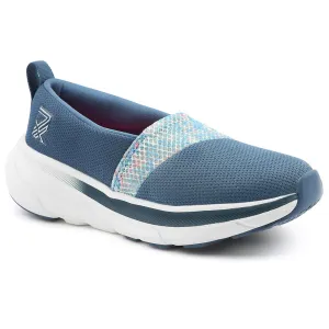 Leap7x Blue Sports Non Lacing Walking Shoes For Women CANBERRA1E By Liberty Stabilizing Heel Cage coastal - climate shoes