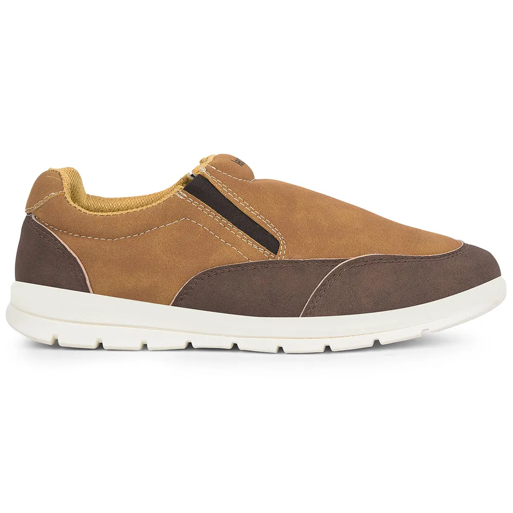 Leap7x Camel Casual Non Lacing Sneakers For Men FRINKS-2E By Liberty amateur running shoes