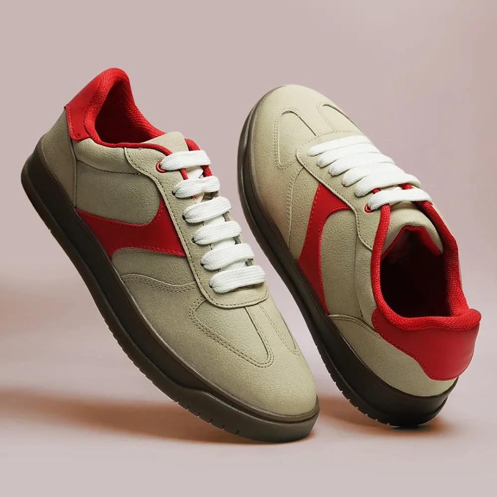 Leap7x Casual Beige Lacing Sneakers For Men SPORTSTAR7 By Liberty winter use