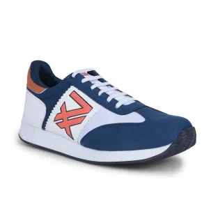 Leap7x Casual Teal Blue Lacing Sneakers For Men BACKAM-1E By Liberty EVA sole shoes