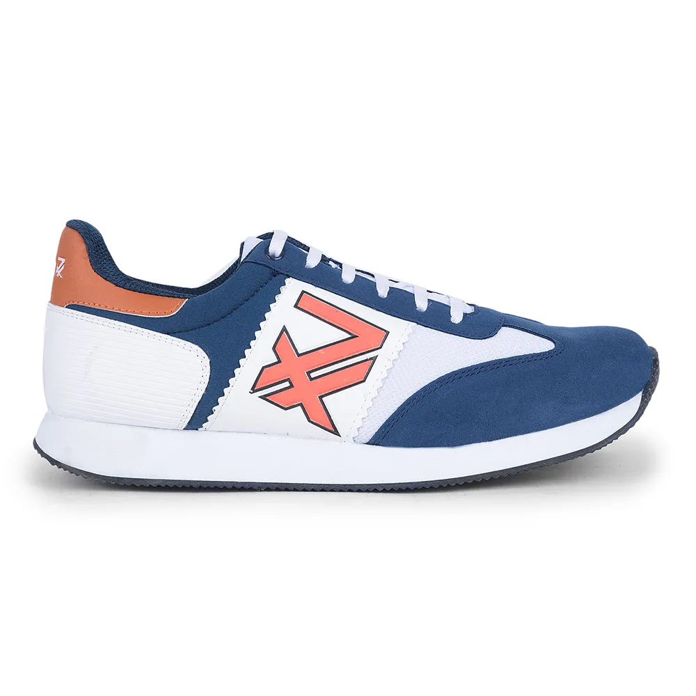 Multilayer Composite foot strength Leap7x Casual Teal Blue Lacing Sneakers For Men BACKAM-1E By Liberty