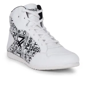 Leap7x Casual White Lacing Sneakers DUCANI-3E By Liberty hook - and - loop - strap shoes