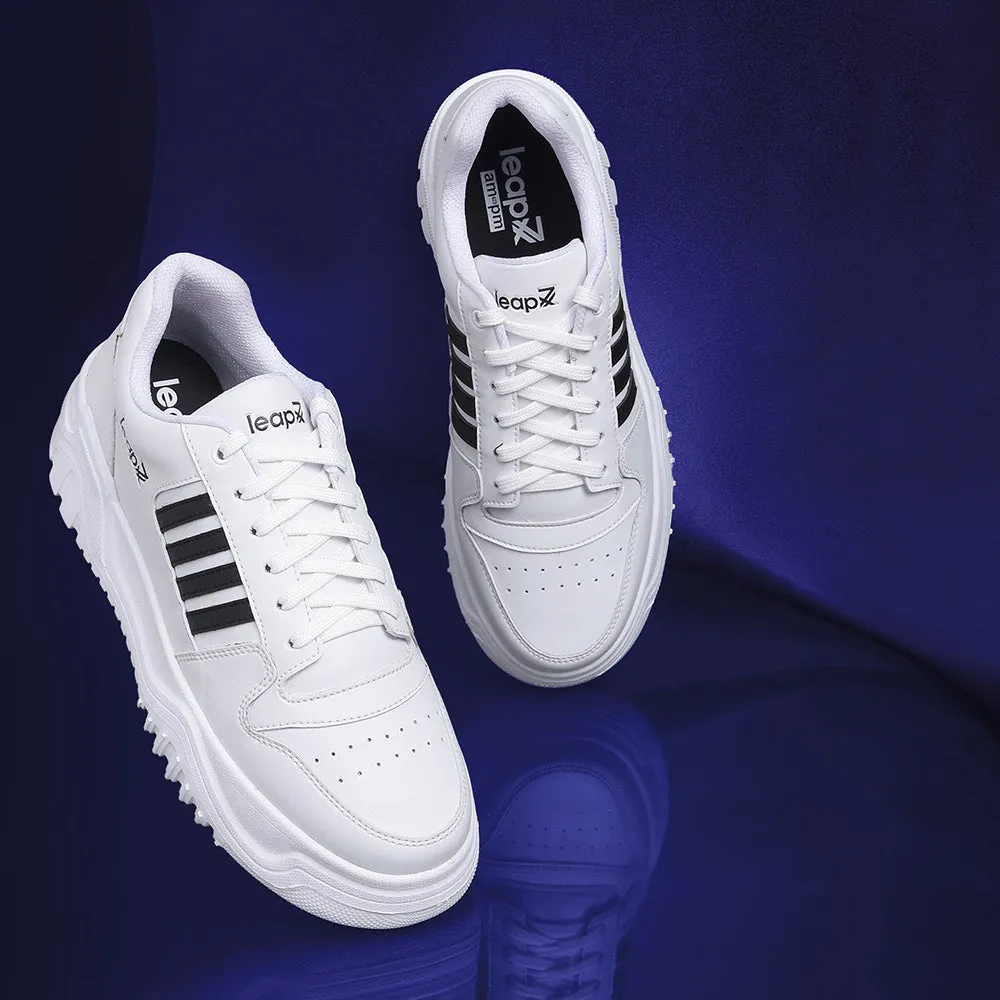 Leap7x Casual White Lacing Sneakers For Men JAXER-1E By Liberty fashionable running shoes