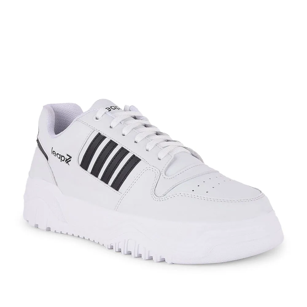 Leap7x Casual White Lacing Sneakers For Men JAXER-1E By Liberty Foot Stability