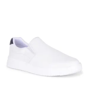 Leap7x Casual White Non-Lacing Sneakers For Men DUGLAS-2E By Liberty energy - return - technology Ultra Light Foam