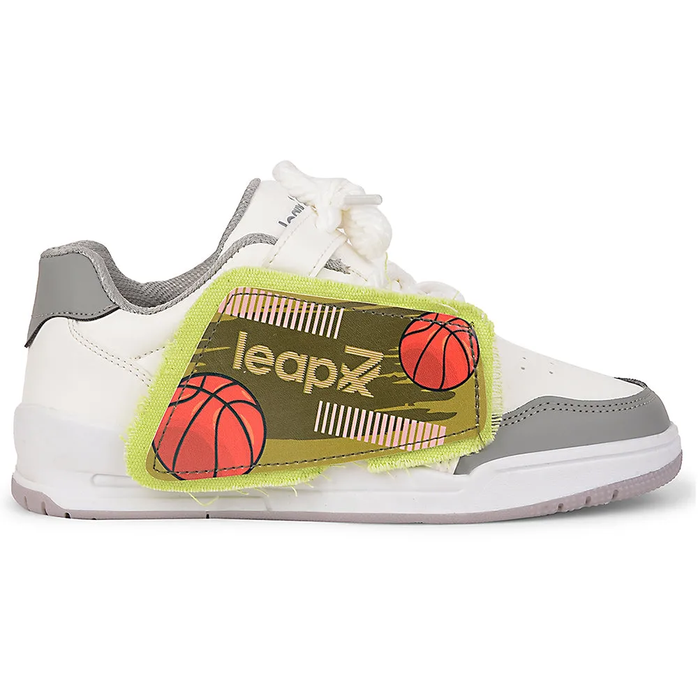 Leap7x Grey Casual Lacing Sneakers For Kids ENVY-2 By Liberty low - cut running shoes