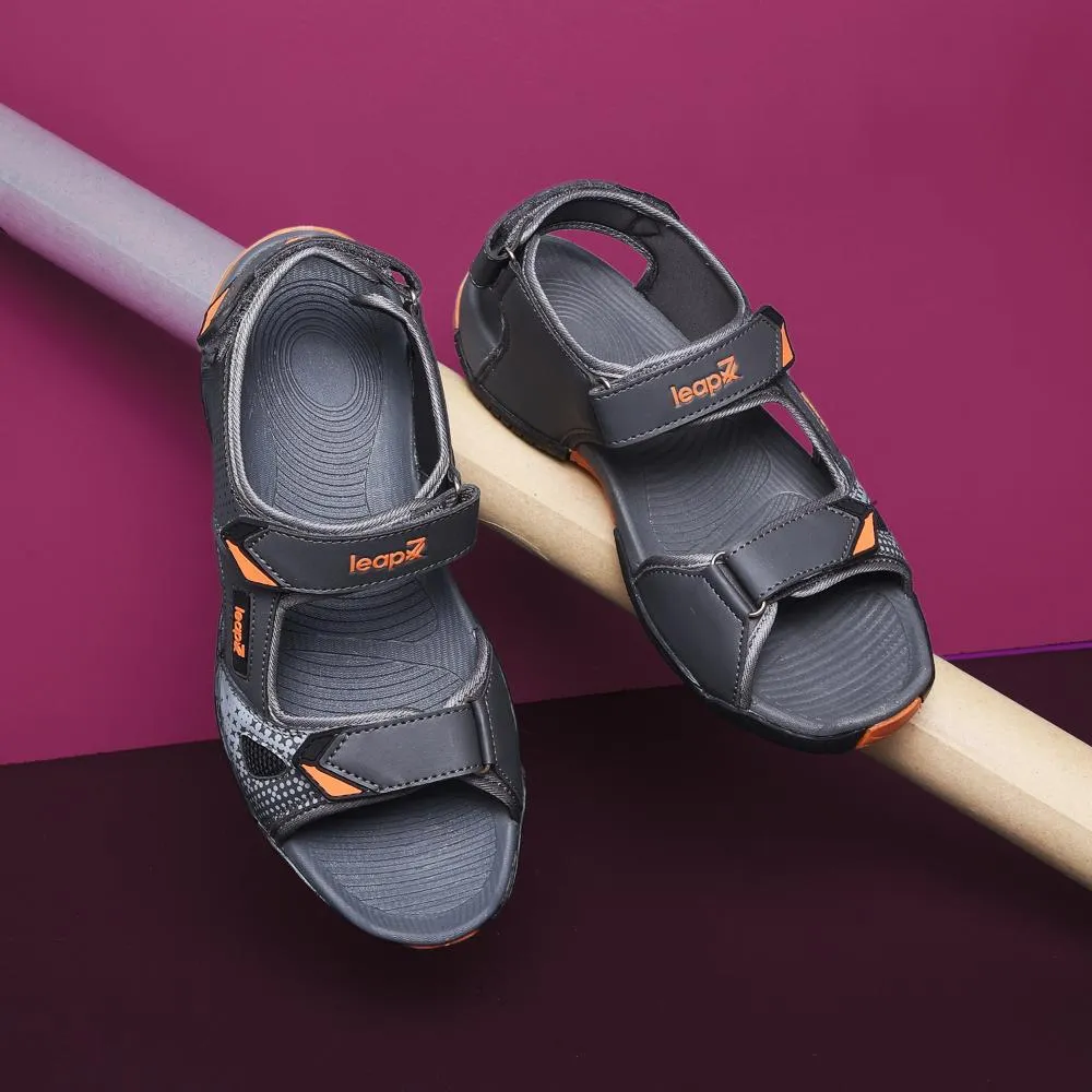 Leap7x Grey Sporty Casual Sandal For Men MONACO By Liberty Open Toe Design knitted upper running shoes
