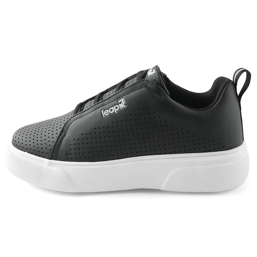 low - arch Supportive Design Leap7x Lacing Black Casual Sneakers For Men CROATIA-2E By Liberty