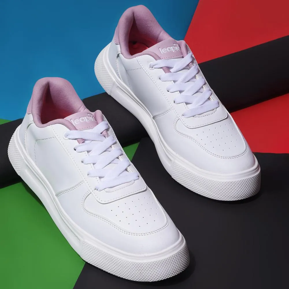 confidence building storage - friendly Leap7x Lacing White Casual Sneakers For Women FEMINA-01 By Liberty