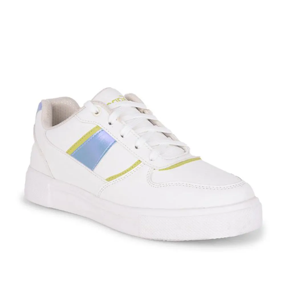 Leap7x Lacing White Casual Sneakers For Women FEMINA-2 By Liberty Eva Midsole carbon - fiber sole shoes