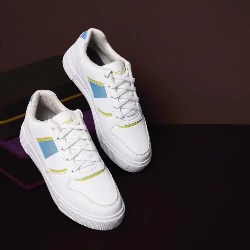 Meta-Rocker Leap7x Lacing White Casual Sneakers For Women FEMINA-2 By Liberty